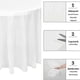 thumbnail image 5 of 8 Pack Round Tablecloth, 84 Inch White Table Covers PEVA Waterproof Plastic Round Tablecl, 5 of 5