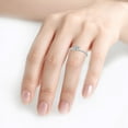 thumbnail image 6 of Eclet Jewels 14K White Gold Plated Diamond Rings - Princess Cut Excellent 2 Ct Diamond Ring For Women's - Solitaire with Accent Diamond Rings for Women's - Wedding Diamond Rings, 6 of 10
