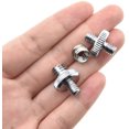 thumbnail image 2 of 1/4" Male to 1/4" Male Double Stud+ 1/4" Male to 3/8" Male Screw+ 1/4" to 3/8" Convert Screw Adapter Hold Firmly Clean Cut Threads Well Machined Aluminium 6 PCS for Camera Hot Cold Shoe Mounts, 2 of 7