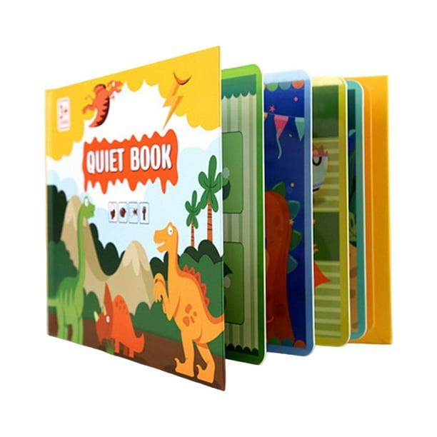 Libro de pasta multifuncional Herramientas de enseñanza Aprendizaje Rompecabezas Ciencia Cognición Dinosaurio