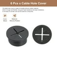 thumbnail image 3 of Uxcell 6Pack 1" Cable Hole Cover Rubber Desk Cable Wire Cord Grommet for Wire Organizer, 3 of 6