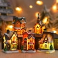 thumbnail image 2 of LED House Statue Realistic Looking Exquisite Shape High Durability Smooth Edge Eco-friendly Decorative Resin LED Glowing House Desktop Decor Party Favor for Home, 2 of 11