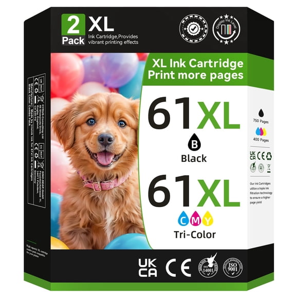 Paquete combinado de tinta de impresora Neiber 61XL para cartuchos de tinta HP 61