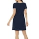 thumbnail image 3 of Vestido de salón para mujeres Inspire Chic, camisones de noche, pijamas de color sólido, cuello redondo, camisones de noche, S azul oscuro, 3 of 5