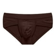thumbnail image 2 of ZQUUVOU Men's Briefs Modal Blend Solid Color Breathable Low Waist Underwear (Coffee,L), 2 of 4