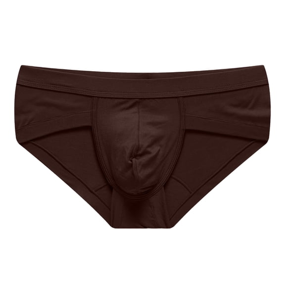 Posijego Men's Briefs Underwear Low Rise Bikini Underwear for Men Stretch Breathable Panties Solid Color