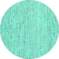 thumbnail image 1 of Ahgly Company Indoor Round Abstract Turquoise Blue Contemporary Area Rugs, 3' Round, 1 of 4