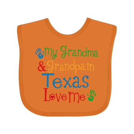 

Inktastic Texas Grandma Loves Me Gift Baby Boy or Baby Girl Bib
