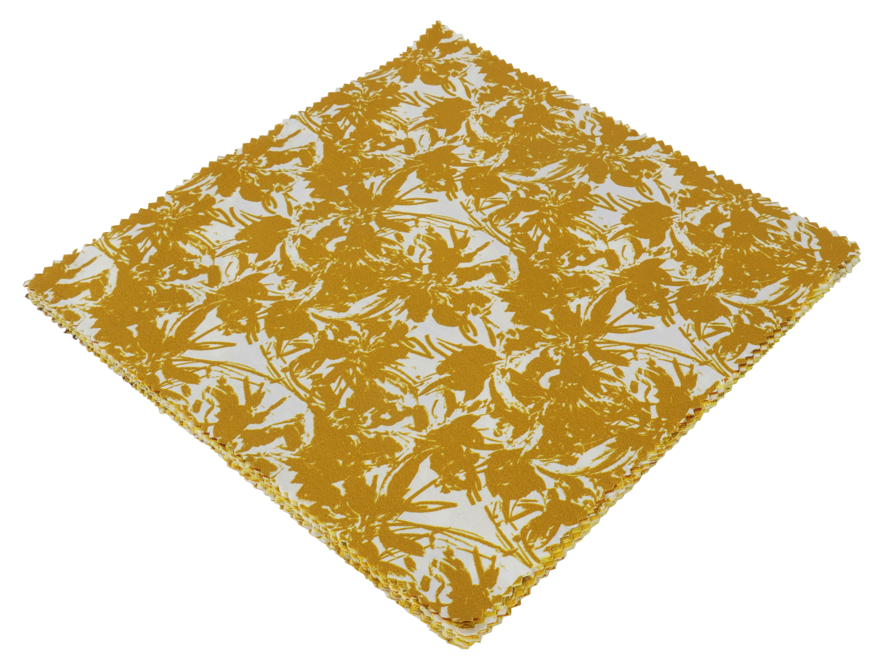 Soimoi Precut 10-inch Florals Prints Cotton Fabric Bundle Quilting Squares Charm Pack DIY Patchwork Sewing Craft- Yellow