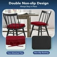 thumbnail image 5 of Chair Cushions for Dining Chairs, Non Slip Chair Pads with Ties and Washable Covers, Memory Foam Kitchen Chair Cushions Set of 6, 16"X16"X2.5", Red, 5 of 12