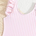 thumbnail image 6 of Bovxnpu Girls One Piece Swimsuit Big Girls' Stripe Ruffled Sleeve 1 Piece Swimwear (Girl's or Girl's Plus), 6 of 9