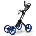 thumbnail image 1 of Goplus Folding 4 Wheels Golf Push Cart W/Brake Scoreboard Adjustable Handle Blue, 1 of 10