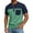 Green T Shirts for Men, variant on Mens Button Crewneck T-Shirts Short Sleeve Shirts for Men with Pocket Vintage Color Block Pullover Tees Tops 4th of July