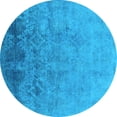 thumbnail image 1 of Ahgly Company Indoor Round Persian Light Blue Bohemian Area Rugs, 4' Round, 1 of 4