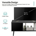 thumbnail image 4 of HomGarden Wood Coffee Table, Modern Console Sofa Side Table Cocktail Table Black, 4 of 10