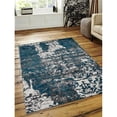 thumbnail image 1 of Get My Rugs MX0017M3203A53 6 ft. 7 in. x 9 ft. Machine Woven Polypropylene Area Rug, Turkish Floral - Silver Blue, 1 of 1