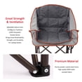 thumbnail image 3 of Folding Camping Chair Portable Padded Camp Chair, Heavy Duty 500 LBS, Portable Moon Round Saucer Lawn Chairs (Grey), 3 of 4