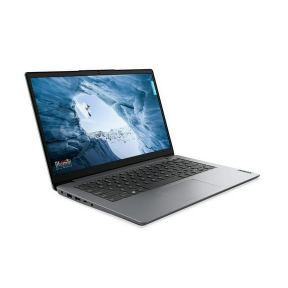 New Lenovo Ideapad 1i 14" HD Laptop, Intel Celeron N4020, 4GB RAM, 64GB eMMC Storage, Cloud Grey, Windows 11 in S Mode