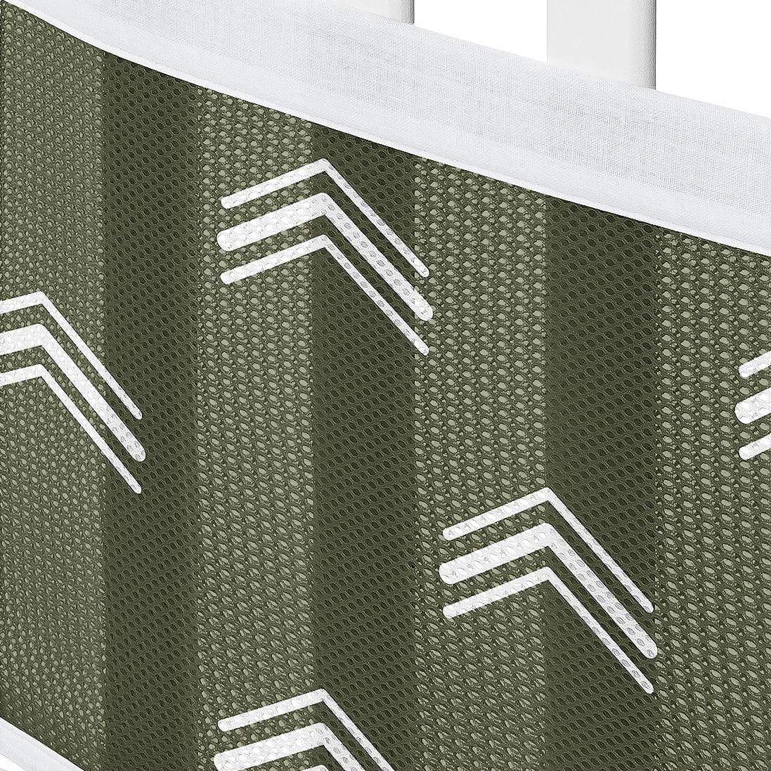 Sweet Jojo Designs + BreathableBaby Diamond Tuft Hunter Green Boy, Girl, Unisex/Gender Neutral Breathable Mesh Crib Liner