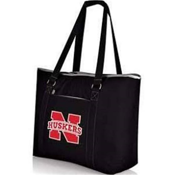 Picnic Time 598-00-175-404-0 University of Nebraska Cornhuskers Digital Print Tahoe Tote Bag, Black