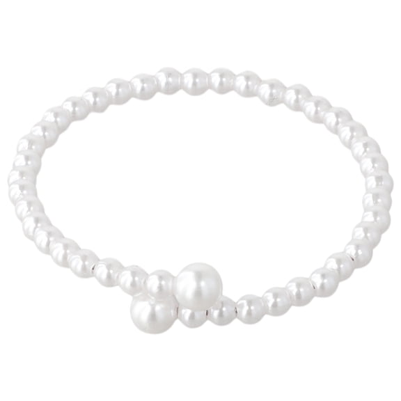 Lightweight Retro Pearl Open Bangle Bracelet Elegant Women's Fashion Accessory
