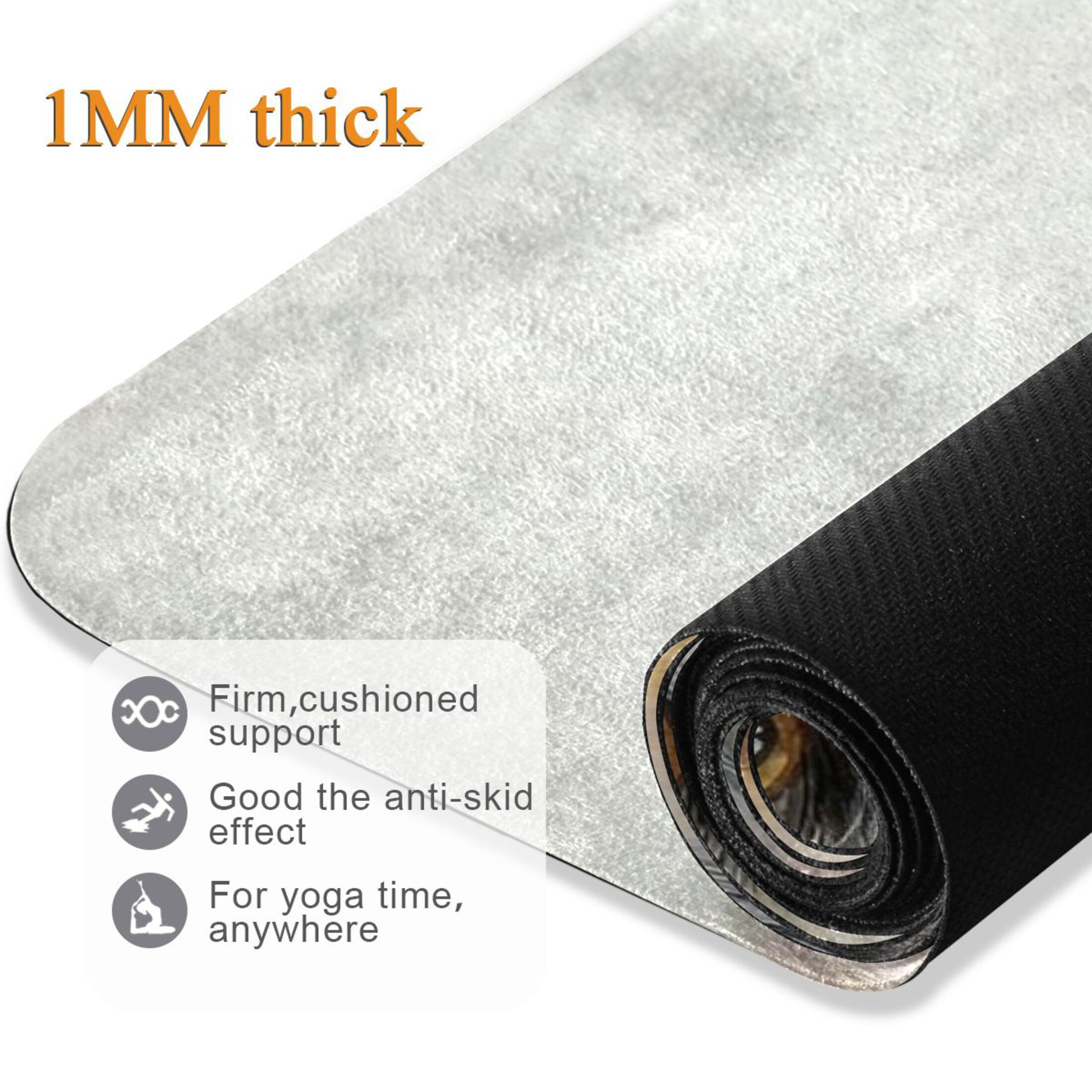 BZSMCE Yoga Mat Women Fitness Mat Curious Kitten Gaze Pattern