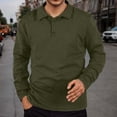 thumbnail image 2 of Krdevn Mens Shirts - Men's Trend Of Fall and Winter Tops Shirt Texture Texture Men's Sports Shirt,Mens Fall Shirts,Color:Army Green,Size:XL, 2 of 5