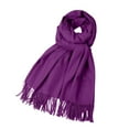 thumbnail image 3 of Ajshakl Satin Scarf, Fleece Solid Color Imitation Scarf Versatile Warm Shawl, 3 of 3