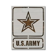 US United States Army Square Stencil Template Reusable 8.5 x 11 for Painting on Walls, Wood, Etc. By Stencilville