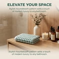 thumbnail image 7 of REGALWOVEN Pure Cotton Houndstooth Hand Towels, 28" x 13" Soft Absorbent Decorative Bathroom Towels for Home, Kitchen, Gym, Spa Green 2pk, 7 of 7
