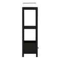 thumbnail image 5 of Linon Hoover Tall Storage Cabinet, Black, 1 Drawer, 3 Shelves, 5 of 14