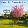 thumbnail image 2 of OUTOUR French Style Birdcage Shape Heavy Duty Gazebo,9'Highx 6‘6"Wide,Pergola Pavilion Arch Arbor Arbour Plants Stand Rack for Wedding Outdoor Garden Lawn Backyard Patio,Climbing Vines,Roses,Dark Rust, 2 of 5