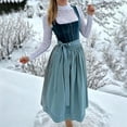 thumbnail image 2 of Meichang German Dirndl Dress for Women Lace Long Sleeve Oktoberfest Costumes Dress Up Outfits Carnival Festival Traditional Bavarian Outfits, 2 of 9