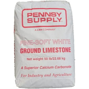 Fine-Soft Ground White Limestone , 50 lbs , Multiple Uses , Calcium Carbonate (50 lb)