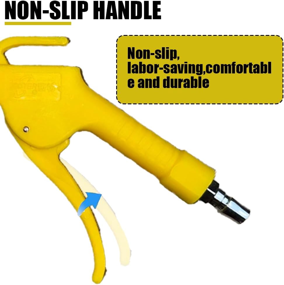 MKEUDQ-Air Blow Gun for Air Compressor, 1/4'' NPT Short Nozzle Pneumatic Air Duster Blow Gun, High Pressure Dust Blower Air Tool for Cleaning Computer, Keyboard, Workshop & Machinery