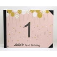 thumbnail image 2 of Darling Souvenir Pink Balloons & Confetti Personalized Printed Birthday PartyGuestBookHardbound Cover Sign InBookRegistry Scrapbook-9 x 12 Inches, 2 of 4