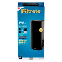 Filtrete by 3M Room Air Purifier, Large Room Tower, 370 SQ Ft Coverage, Black, TRUE HEPA Filter Included