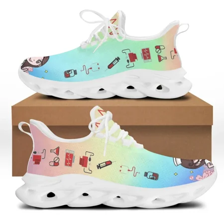 

Brand Design Women Medical Print Nursing Shoes Soft Sport Sneaker Outdoor Casual Lace-up Athletic Shoes envío gratis