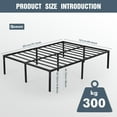 thumbnail image 6 of Queen Size Metal Platform Bed Frame, Heavy Duty Mattress Foundation with Steel Slats Support,16.8"Storage Space Metal Bed Frame, 6 of 8