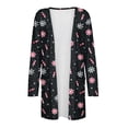 thumbnail image 4 of Idoravan Cardigans for Women Spring Women's Fashion Halloween Printed Casual Long Sleeved Shirt Cardigan, 4 of 5