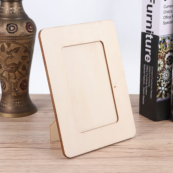 Topbathy Unfinished Wood Frame Craft Projects 4Pcs