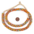 thumbnail image 2 of The Bead Chest Lava Fire Fused Rondelle Recycled Glass Beads (11mm), 2 of 4