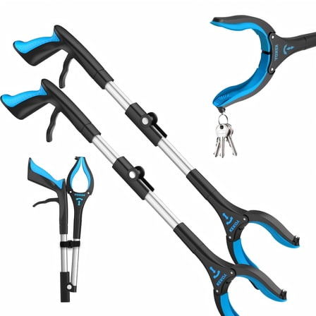 Kekoy 36 Inch Foldable Grabber Reacher - Seniors & Post-Surgery Essential, Anti-Slip 360° Rotating Jaw, 4" Wide Claw with Magnet for Disabled & Daily Use
