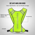 thumbnail image 2 of Unisex Warning Night Running Cycling Safety High Visibility Reflective Vest Jacket, 2 of 6