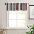 thumbnail image 3 of Red Blue Beige Kitchen Valances for Windows 42x12 Inch Kitchen Curtains Valances Rod Pocket Boho Retro Colorful Abstract Striped Bathroom Window Valances for Window Treatment Decor, 3 of 6
