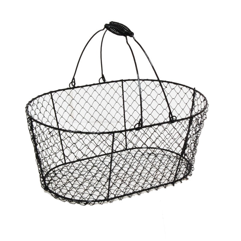 Gathering Berry Nesting Wire Baskets With Handles Set of 3 Vintage Inspired Gathering Berry Nesting Wire Baskets With Handles Set of 3 Vintage Inspired