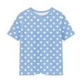 thumbnail image 5 of Zpanxa T Shirts for Girls Solid Color Round Neck Loose Fit Print Pattern Top Polyester Spandex 11 Years, 5 of 5