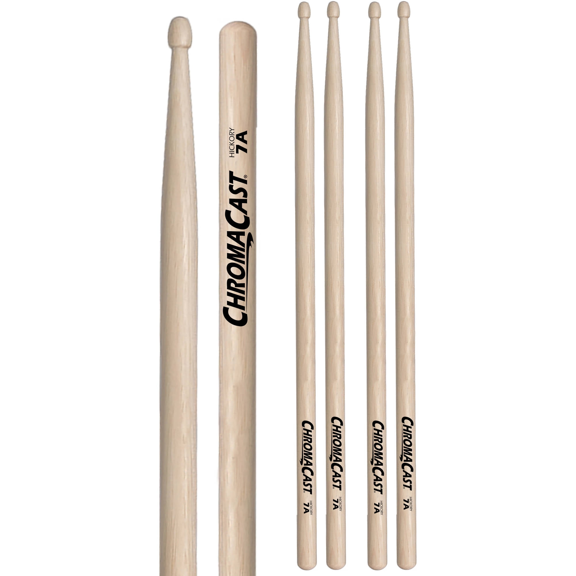 ChromaCast CC-7A-3-BAG 7AHickory 3 Drumsticks Pairs with Bag