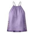 thumbnail image 5 of WEIWEN Workout Tank Tops Woman Women's Silk Satin Camisole Tank Tops 2026 V Neck Pleated Dressy Sleeveless Blouses Summer Business Casual Work Shirts Light Purple, XXXL, 5 of 5