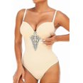 thumbnail image 1 of Women's Lace Bodysuit with Built-in Bra, Tummy Control, Butt Lift, V-Neck Shapewear Tank Top, 1 of 5